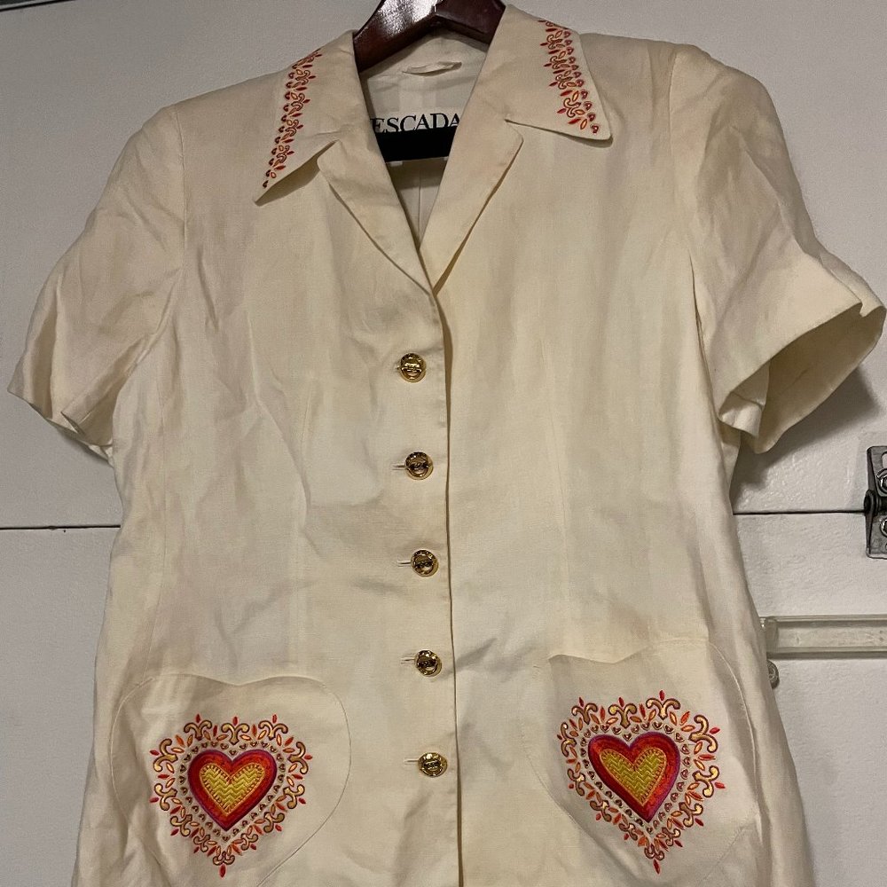 Escada Women's Top with Embroidery.
